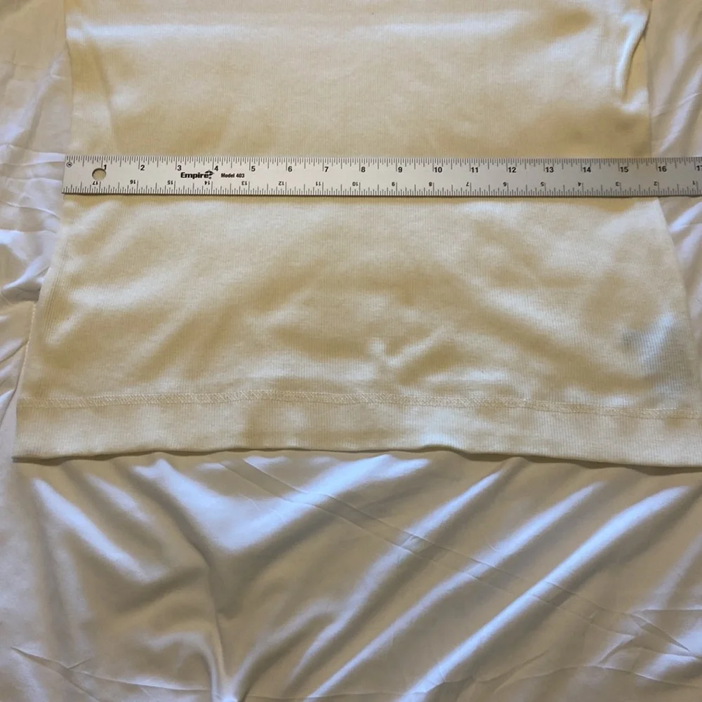Ralph Lauren VTG LSleeve Pullover Ivory & Brown Elbow Patches, Zipper SZ P/L, EC - Picture 11 of 12